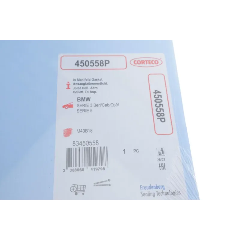 Прокладка впускного колектора CORTECO 450558P для BMW 3 (E30, E36), 5 (E34) 1.6/1.8 i (M40/M43)