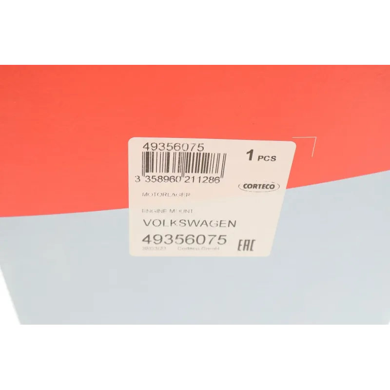 Подушка двигуна права CORTECO 49356075 для Volkswagen Passat B6/B7, CC, Audi A3 8P