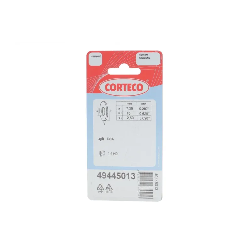 Ремкомплект форсунки CORTECO 49445013 для Citroen C1/C3, Peugeot 107 1.4 HDi