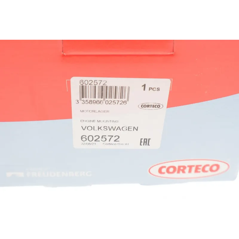 Подушка двигуна (передня) CORTECO 602572 для Volkswagen Passat B5, Audi A4 B5