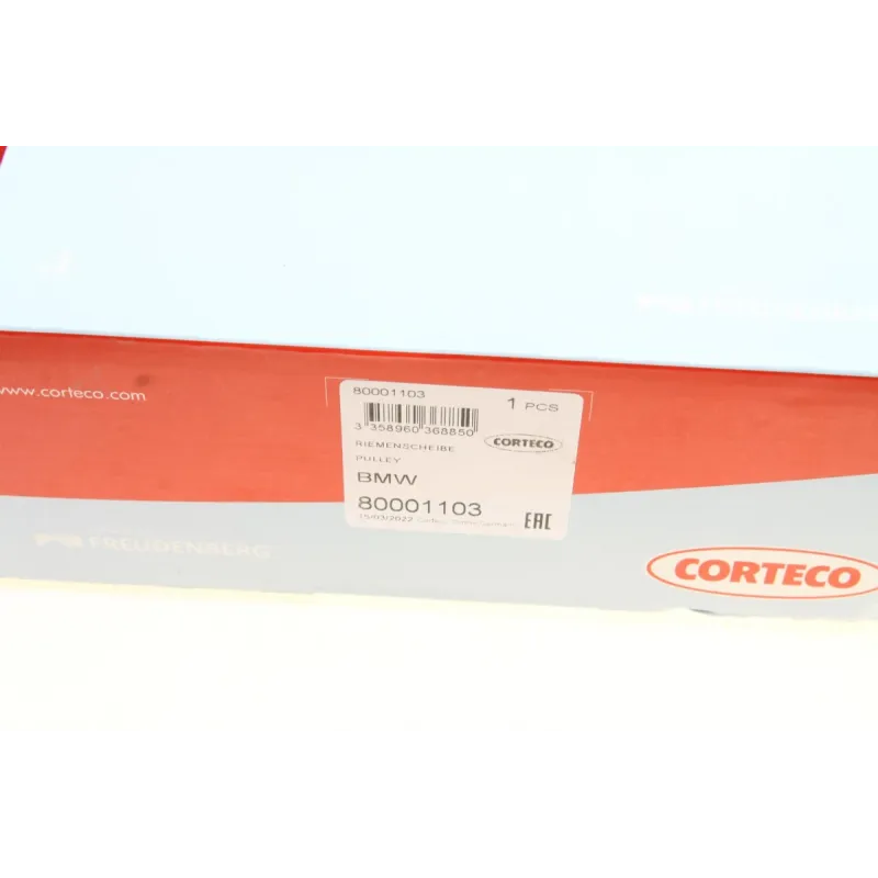 Шків колінвалу CORTECO 80001103 для BMW 3 (E46/E90) 2.5D/3.0D 2003-2011, 192 мм