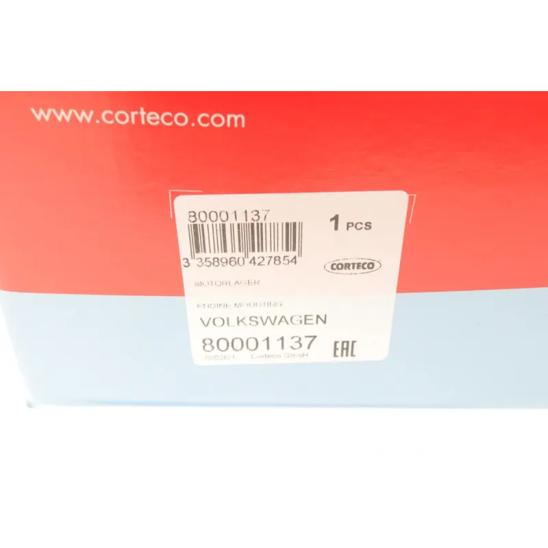 Подушка двигуна задня CORTECO 80001137 для Skoda Fabia, VW Polo, Seat Ibiza 1.4TDI/1.9TDI 2000-