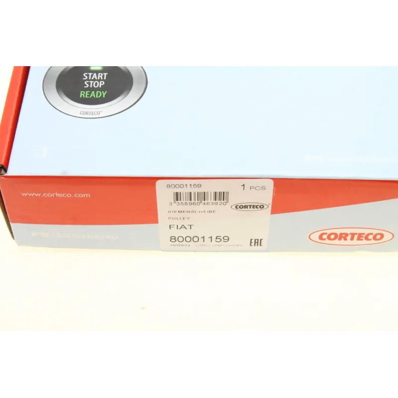 Шків колінвалу CORTECO 80001159 для Fiat Doblo 1.9 JTD, діаметр 169 мм, 6PK