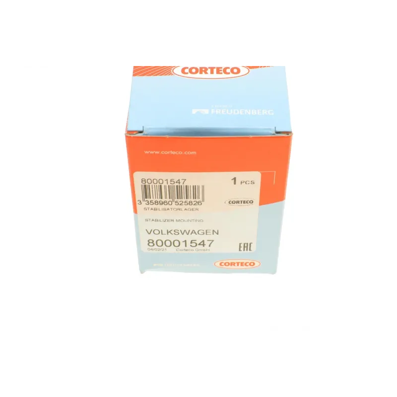 Втулка стабілізатора переднього CORTECO 80001547 для Volkswagen VW T4 1990-2003 (d=22mm)