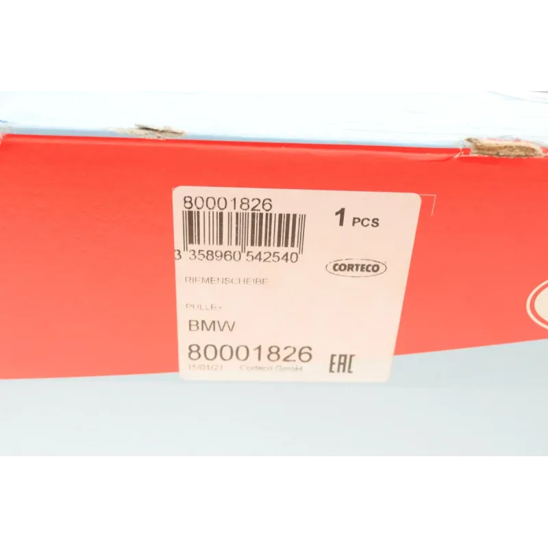 Шків колінвалу CORTECO 80001826 для BMW X5 (F15/F85) 2012-, 6PK
