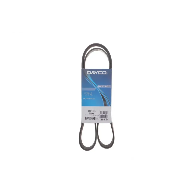 Ремінь генератора DAYCO 6PK1285 для Volkswagen Golf/Bora, Fiat Stilo, Hyundai Creta
