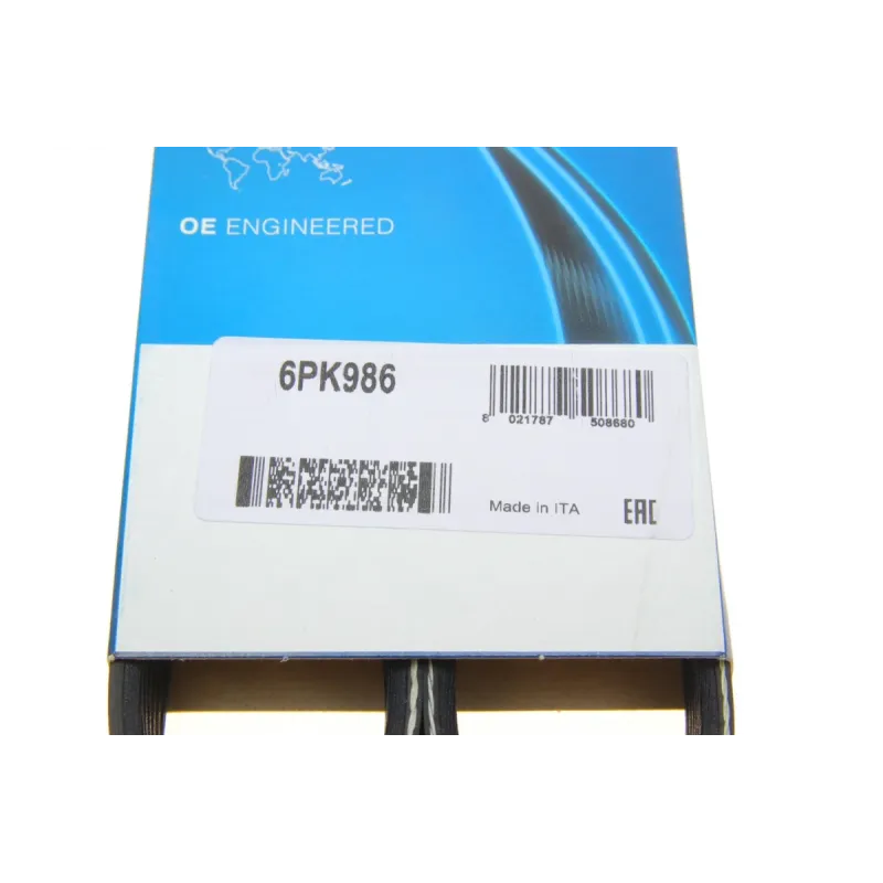 Ремінь генератора DAYCO 6PK986 для Fiat Brava/Punto 1.7/1.9D 94-01, Honda Civic VII/FR-V 1.7i 01-05