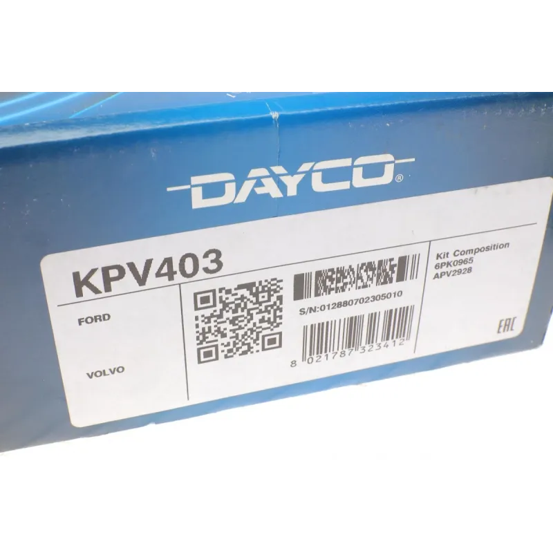 Комплект ременя генератора DAYCO KPV403 для Ford Transit Connect, Focus III, C-Max II (6PK965)