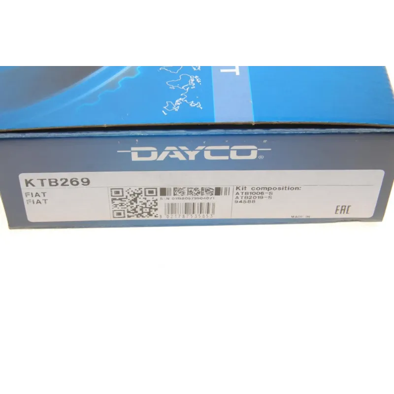 Комплект ГРМ DAYCO KTB269 для Fiat Doblo 1.6 16V/Natural Power 2001-, 158x25 мм