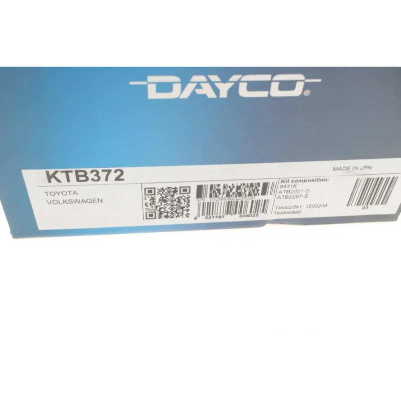 Комплект ГРМ DAYCO KTB372 для Toyota Hiace, Hilux, Dyna 2.4D/2.8D