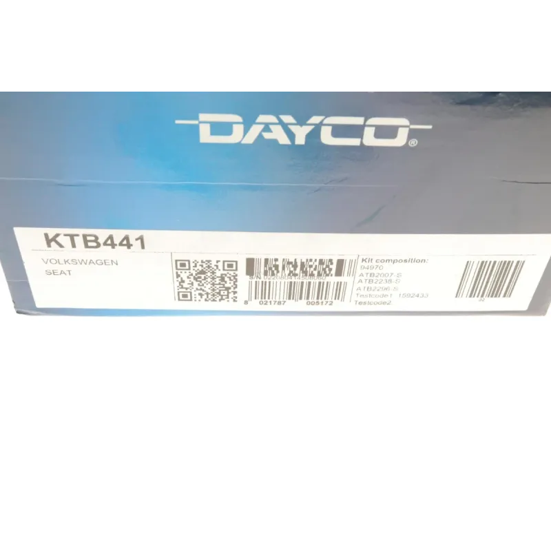 Комплект ГРМ DAYCO KTB441 для Audi A3/A4/A6, Skoda Octavia, VW Golf/Passat 2.0TDI 2003-