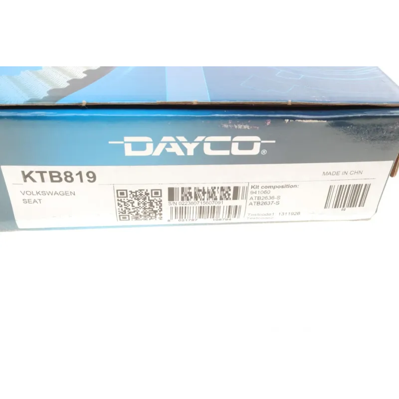 Комплект ГРМ DAYCO KTB819 для VW Caddy IV 1.2-1.4 TSI 2015-, Audi A3 1.4 TFSI