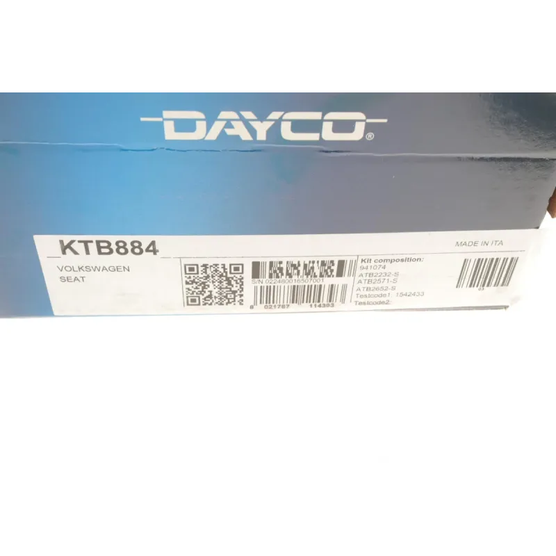 Комплект ГРМ DAYCO KTB884 для Volkswagen Caddy, Golf VII, Audi A3