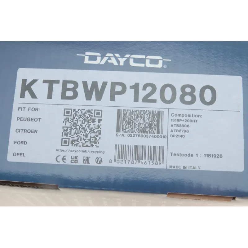 Комплект ГРМ + помпа Citroen Berlingo/Peugeot Partner 1.5 BlueHDi 18-
