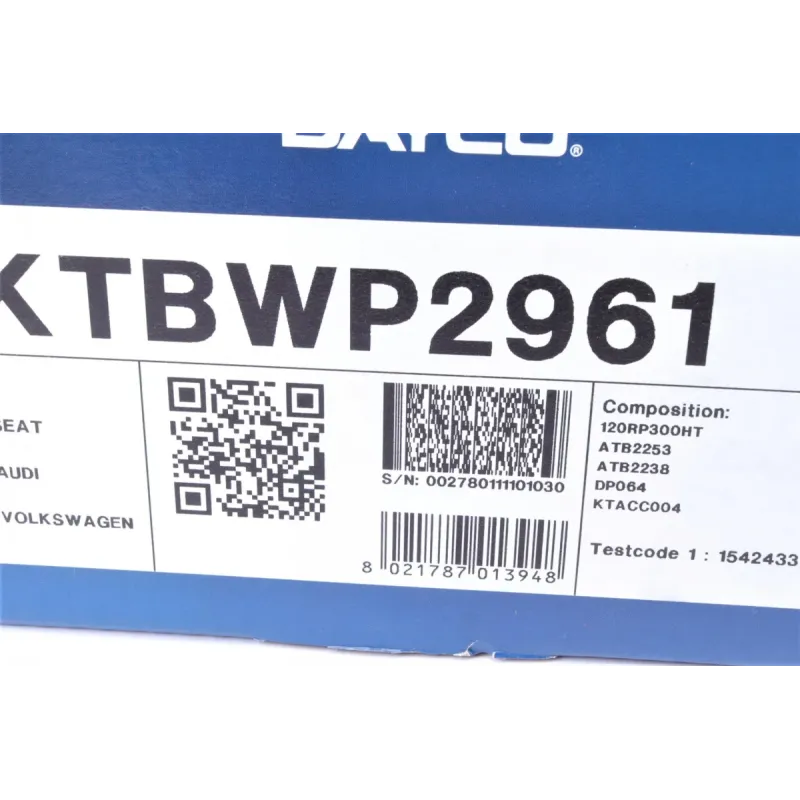 Комплект ГРМ + помпа VW Caddy III 07-10-/Golf IV/V 00-11/Passat 1.9T/2.0 TDI 00-09