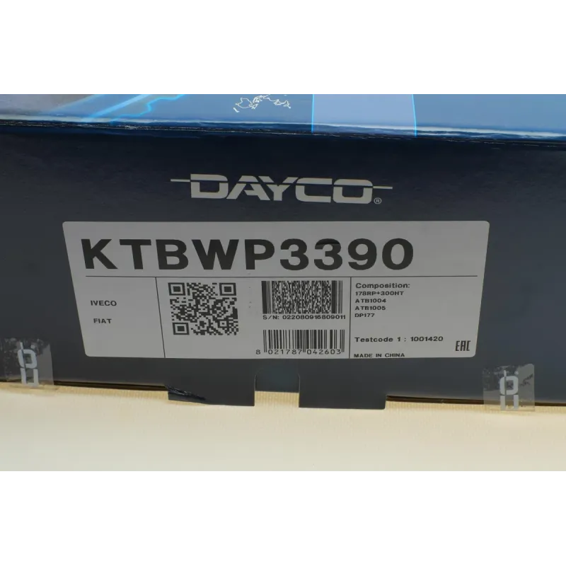 Комплект ГРМ з помпою DAYCO KTBWP3390 для Fiat Ducato 2.3 JTD 2002-2006