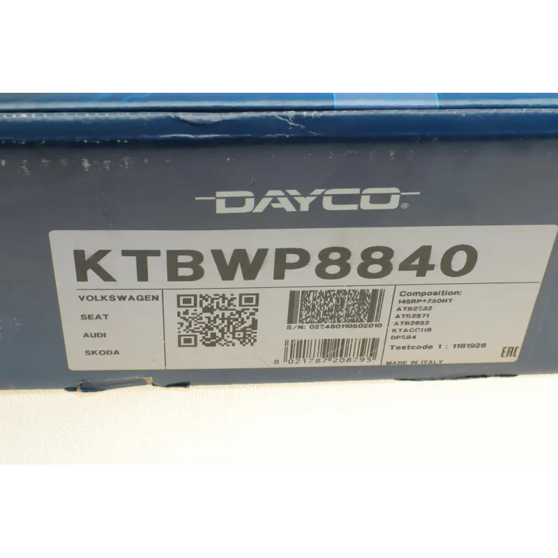 Комплект ГРМ з помпою DAYCO KTBWP8840 для Volkswagen Caddy, Golf VII, Audi A3