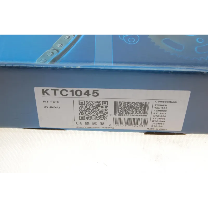 Комплект ланцюга ГРМ DAYCO KTC1045 для Hyundai Grand Starex, H-1, Kia Sorento 2.5CRDi