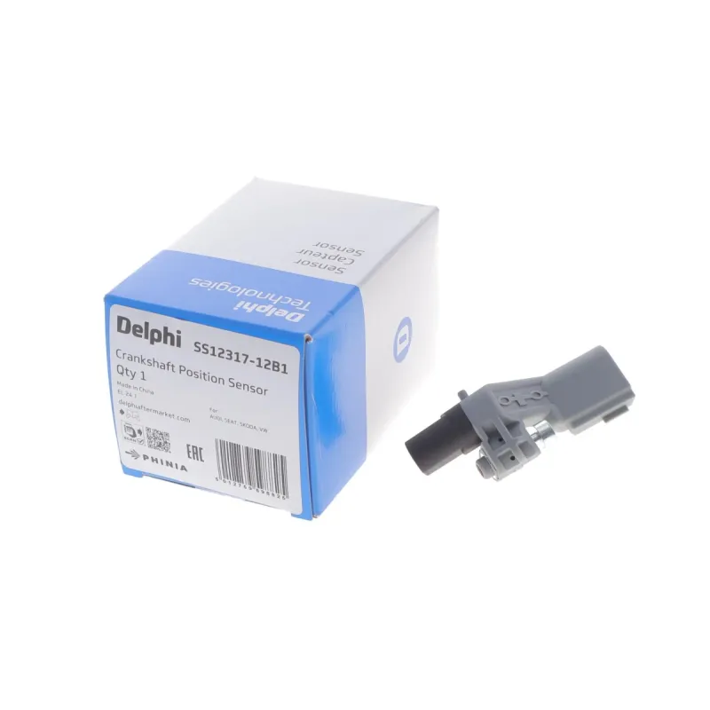 Датчик положення колінвалу DELPHI SS12317-12B1 для Skoda Fabia, VW Golf VI, Passat 1.2/1.4 TSI 2008-2015