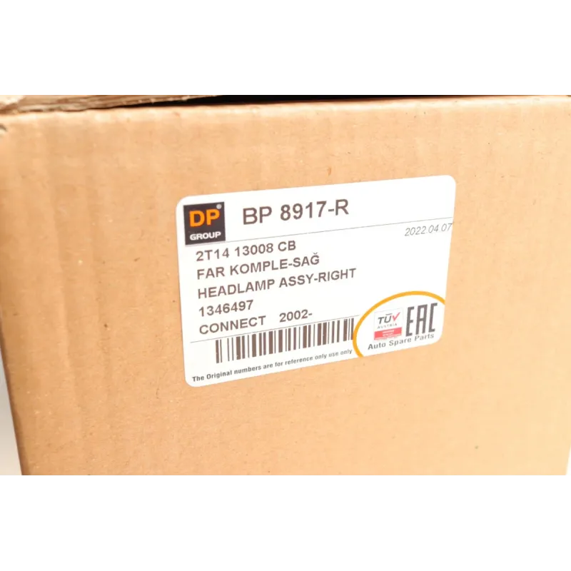 Фара права DP BP 8917-R для Ford Transit Connect 2002-2013 (електро)