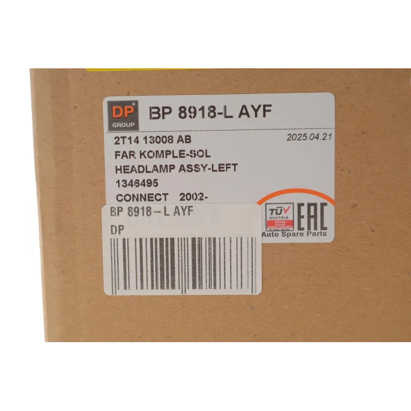 Фара ліва DP BP 8918-L AYF для Ford Transit Connect 2002-2013 (електро)
