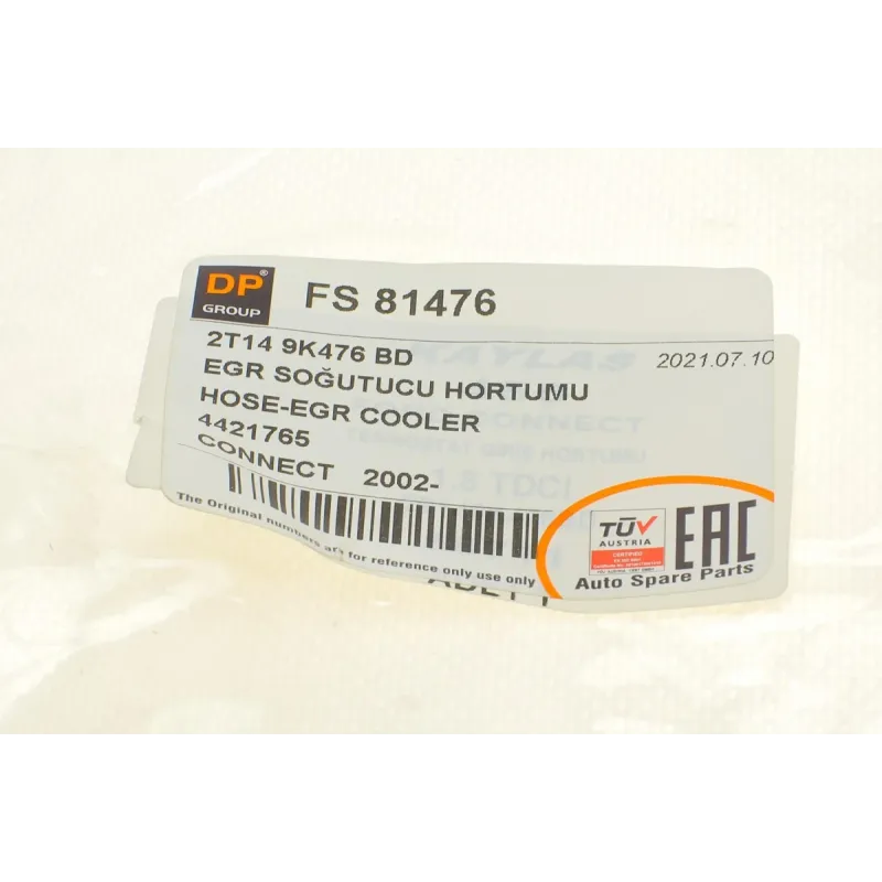 Патрубок системи EGR DP FS 81476 для Ford Transit/Tourneo Connect 1.8 TDCi 2002-2013