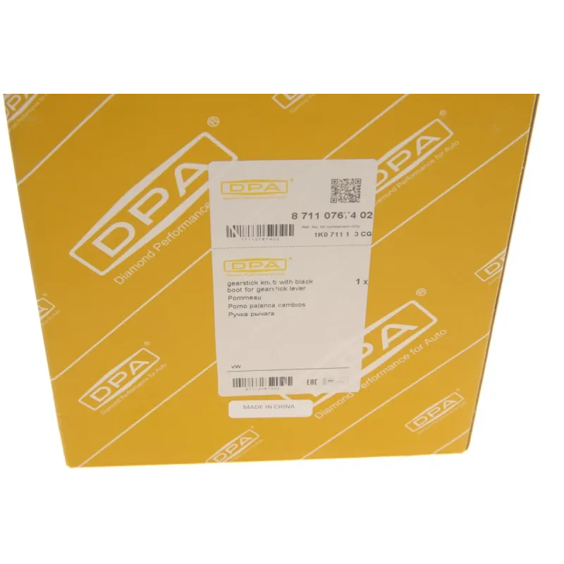 Рукоятка важеля КПП DPA 87110767402 для Volkswagen Golf V/VI 2003-2013 (6-ступ.) + чохол
