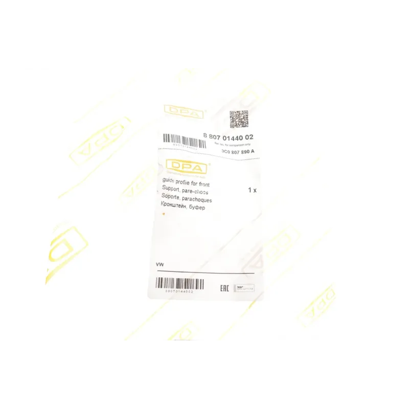 Кронштейн кріплення переднього бампера DPA 88070144002 для Volkswagen Passat B6 (3C2/3C5) 2005-2010 справа