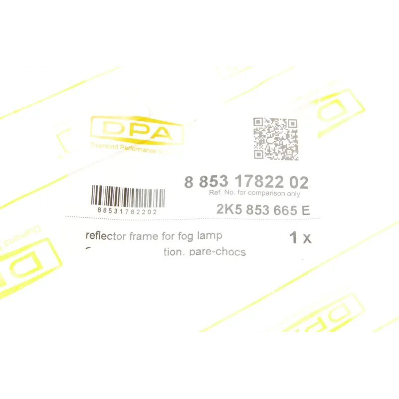 Вставка бампера ліва DPA 88531782202 для Volkswagen Caddy IV 2015-2020 (під протитуманку)