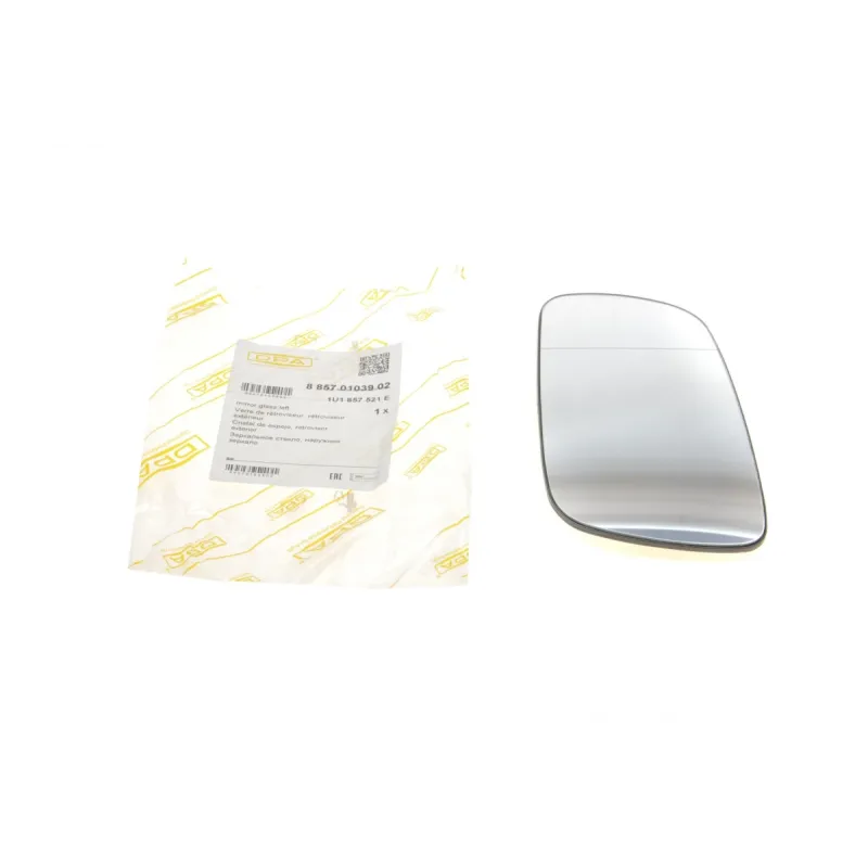 Скло дзеркала ліве з підігрівом DPA 88570103902 для Skoda Octavia 1996-2010, Fabia 1999-2007