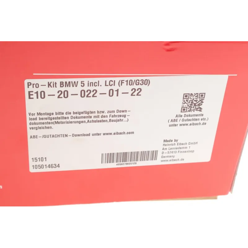 Комплект пружин (Pro-Kit) BMW 5 (F10/F90/G30) (4 шт.)