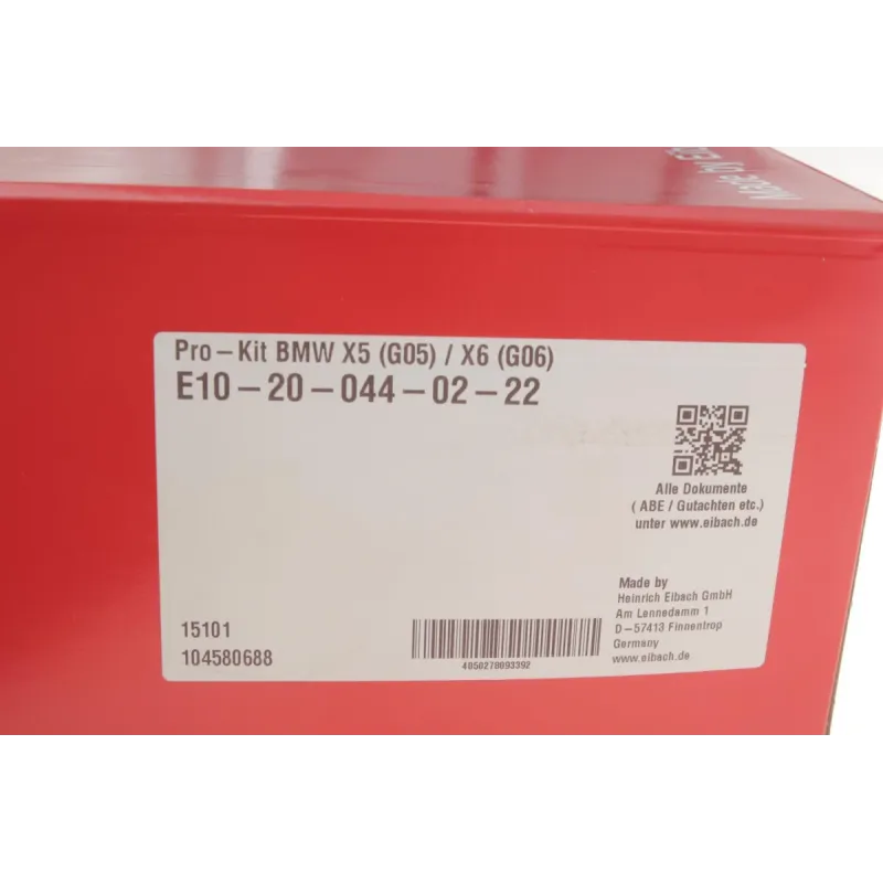 Комплект пружин EIBACH E10-20-044-02-22 для BMW X5 G05/F95, X6 G06/F96