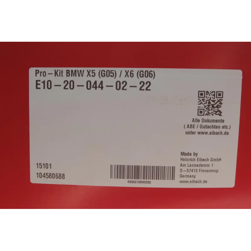 Комплект пружин EIBACH E10-20-044-02-22 для BMW X5 G05/F95, X6 G06/F96