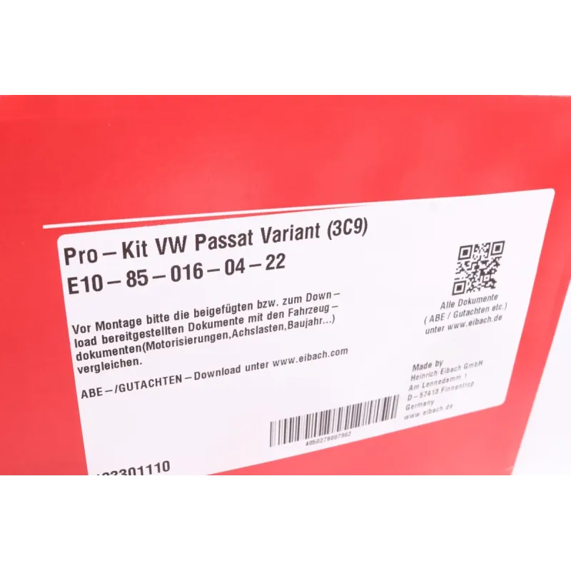 Комплект пружин EIBACH E10-85-016-04-22 для Volkswagen Passat Variant (365) 2010-2014