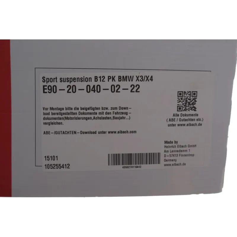 Комплект пружин (Pro-Kit) BMW X3 (G01/F97)/X4 (G02/F98) 3.0 (B57/B58) 17- (4 шт.)