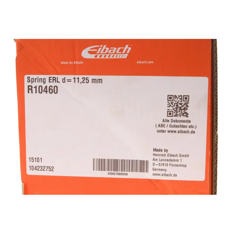 Пружина передня EIBACH R10460 для Mitsubishi Colt VI 1.3/1.5 2004-2012 (діаметр дроту 11.2 мм)