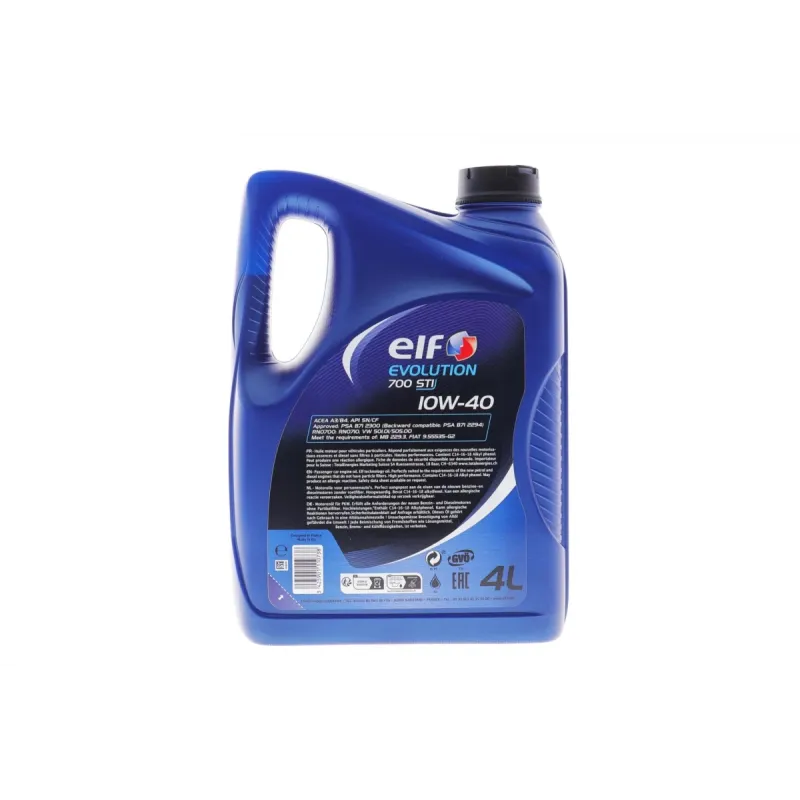 Моторна олива ELF Evolution 700 STI 10W-40 4л (214120) ACEA A3/B4, API SN/CF, VW 501.01/505.00, MB 229.1