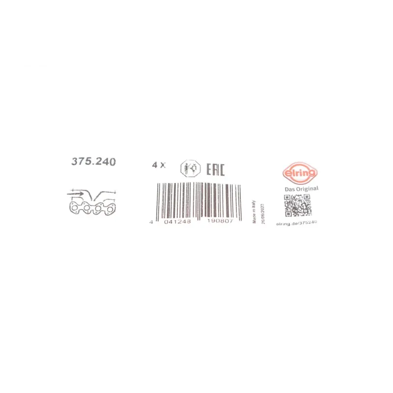 Прокладка впускного колектора ELRING 375.240 для Fiat Doblo, Palio Weekend 1.9 D 2001-