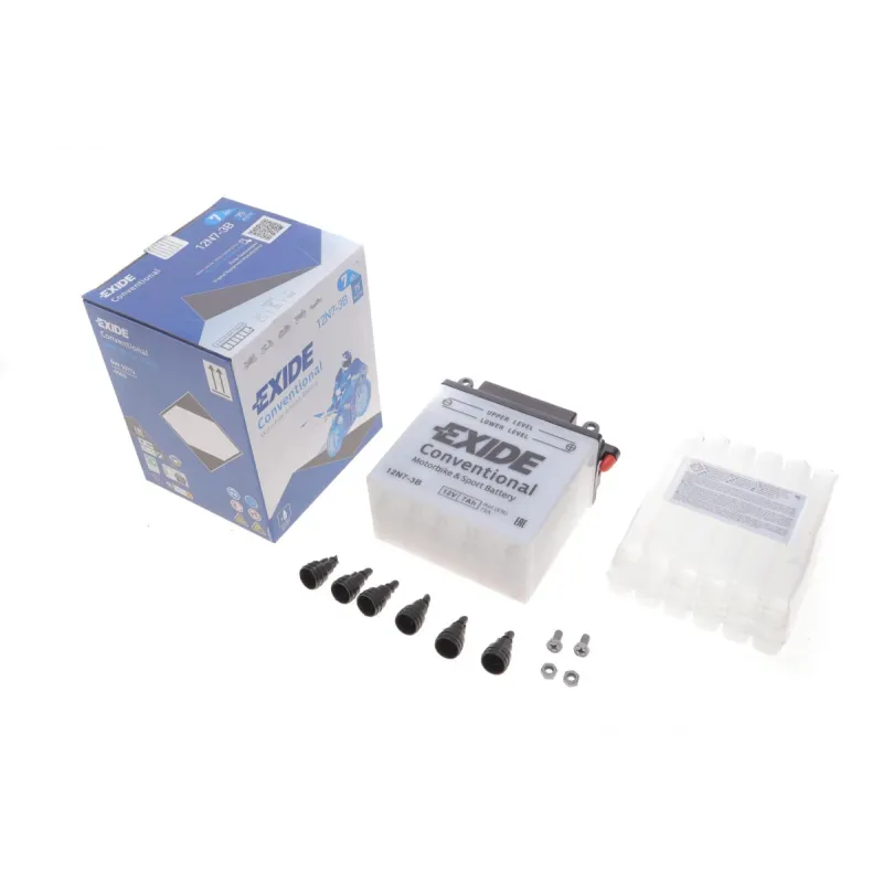 Акумуляторна батарея EXIDE 12N7-3B (мото) 7Ah 75A 12V 135x75x133 мм
