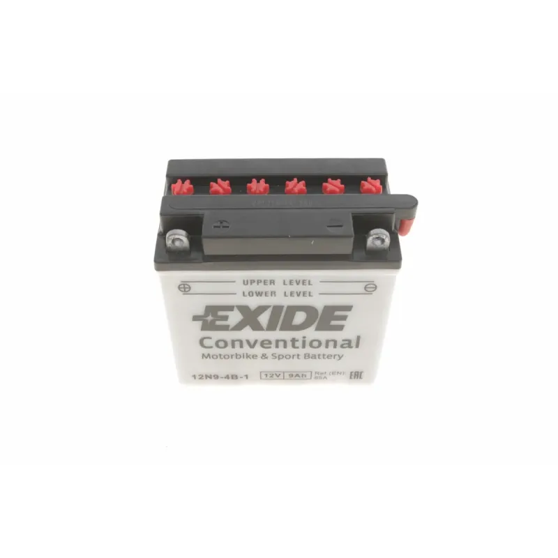 Акумулятор EXIDE 12N9-4B-1 (мото) 9Ah 85A 12V 135x75x140 мм