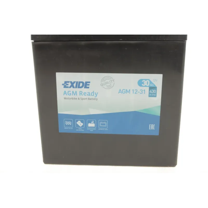 Акумулятор AGM EXIDE AGM12-31 (30Ah/430A) для мотоциклів BMW R 100/7, R 75/5, R 60/6