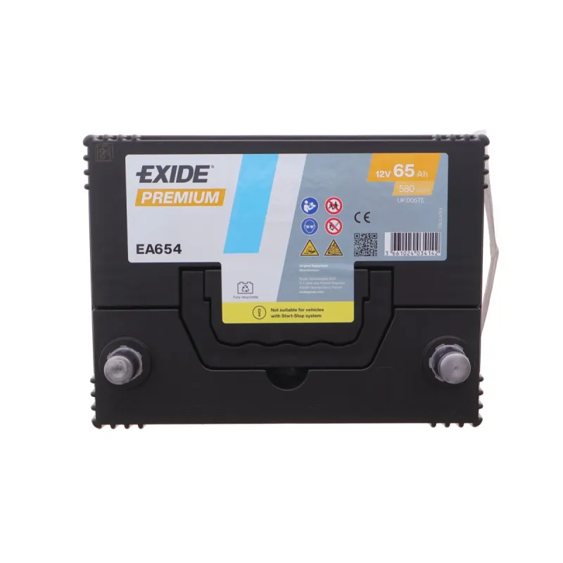 Акумулятор EXIDE EA654 65Ah 580A Азія 230x173x222 B01 для Honda Civic, Hyundai i30, Daewoo Lublin
