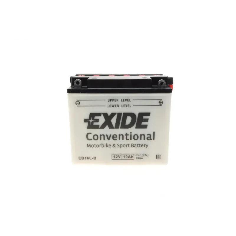 Акумулятор EXIDE EB16L-B 19Ah 190A (175x100x155) для мотоциклів Harley-Davidson, Kawasaki