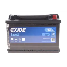 Акумуляторна батарея 74Ah 680A EXIDE EB740 для Alfa Romeo 147, 156, 159 (278x175x190mm)