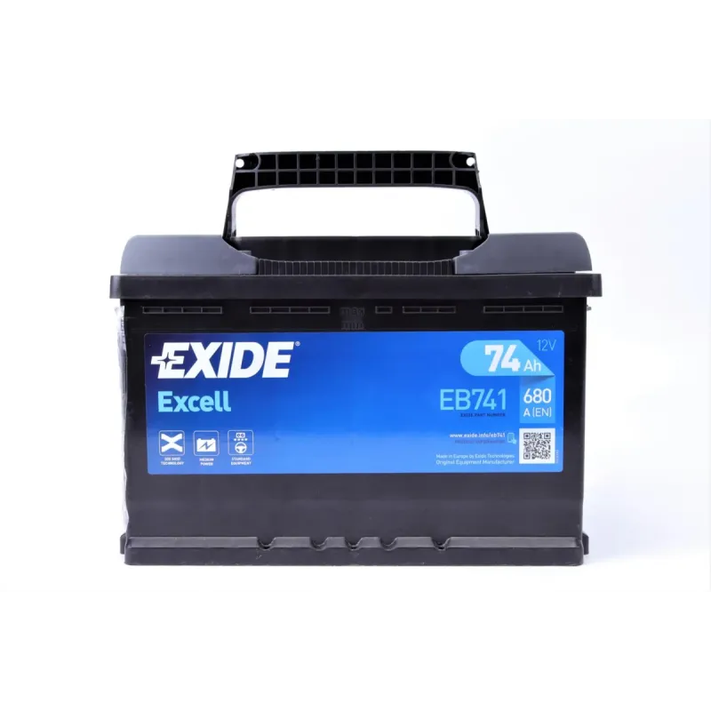 Акумулятор EXIDE EB741 74Ah 680A 278x175x190 B13 для Alfa Romeo, Chevrolet, Chrysler