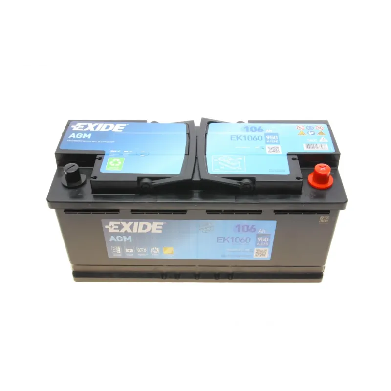 Акумулятор EXIDE EK1060 AGM 106Ah/950A (393x175x190) для Audi A4 B8, A6 C8, BMW 5 E60