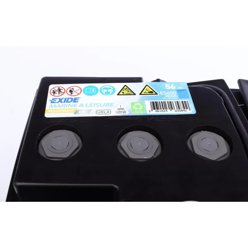 Акумуляторна батарея GEL EXIDE ES650 56Ah/460A (278x175x190/+R/B13) для водного транспорту