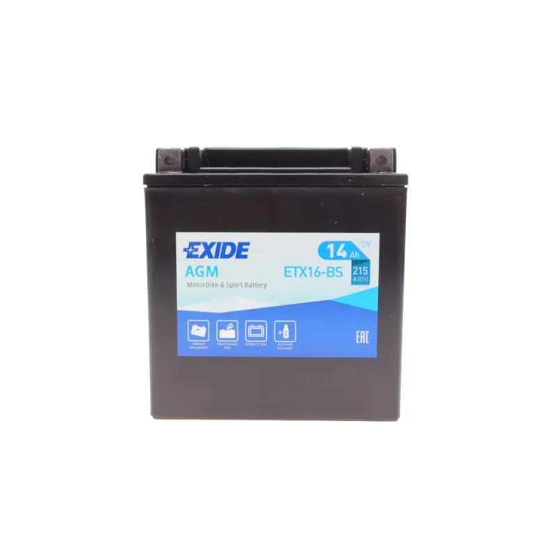 Акумуляторна батарея 14Ah/215A (150x87x161/+L/B0) (AGM) (мото) (сухозаряджений)