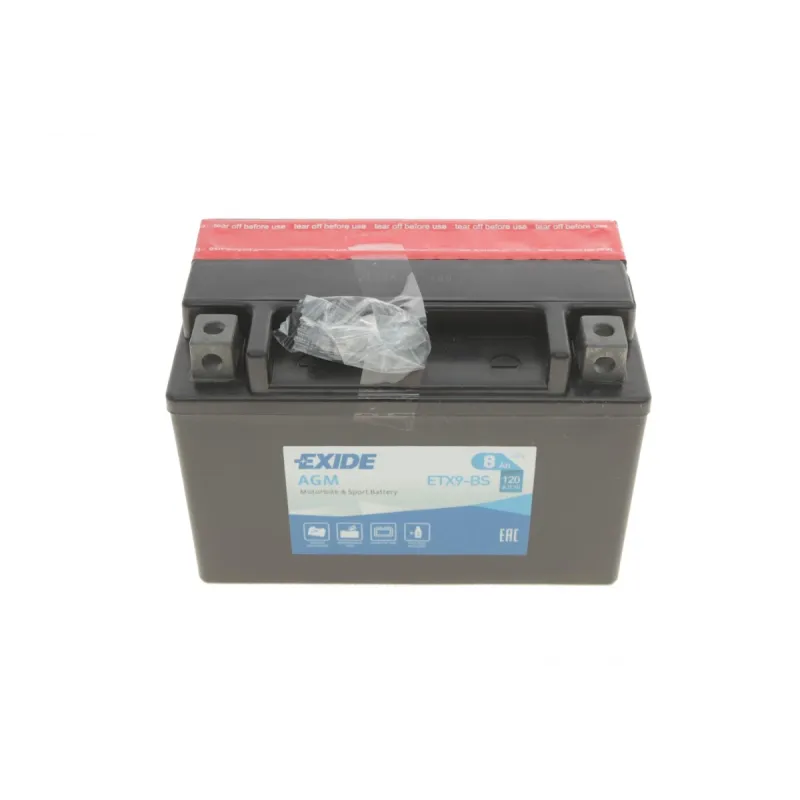 Акумулятор AGM EXIDE ETX9-BS 8Ah 120A (150x87x105) для мотоциклів