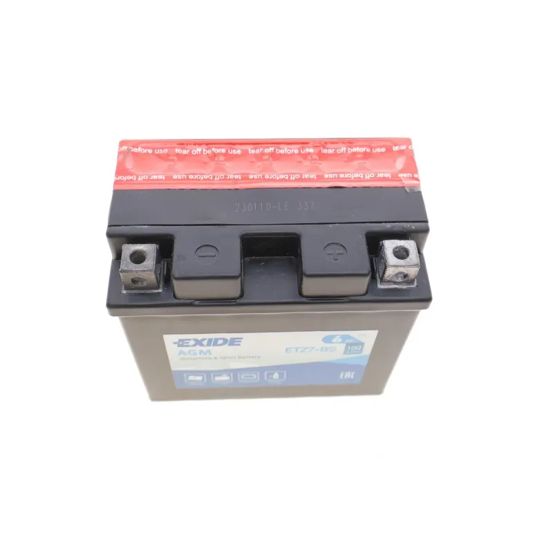 Акумулятор AGM EXIDE ETZ7-BS (12V, 6Ah, 100A) для мотоциклів Honda, Aprilia, BMW